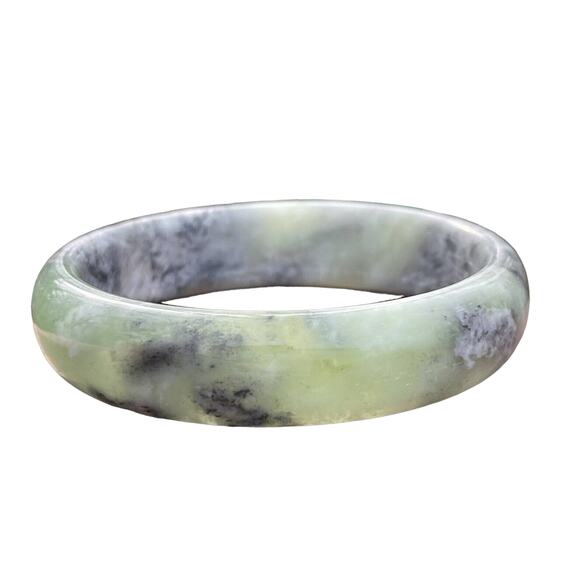 278ct Jade Bangle Vintage Jadeite Carved Bracelet Estate 112 - Picture 1 of 9